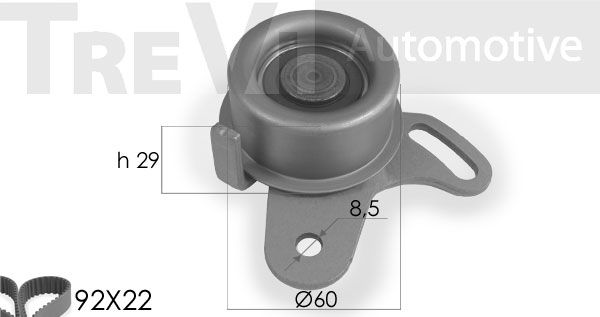 TREVI AUTOMOTIVE Hammasrihma komplekt KD1033